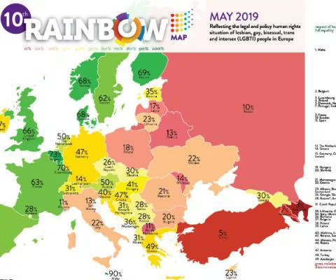 Rainbow Map Europe