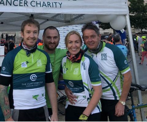 Azure charity cyclists