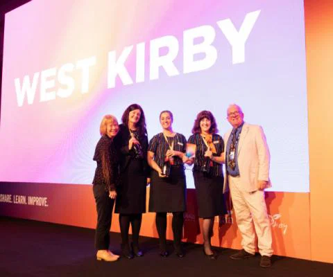 Community Partnership branch award winner West Kirby with Hays Foundation trustee Mike Dillon