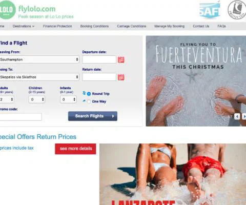 The company, which trades as FlyLolo, had been offering flights to the Canary Islands