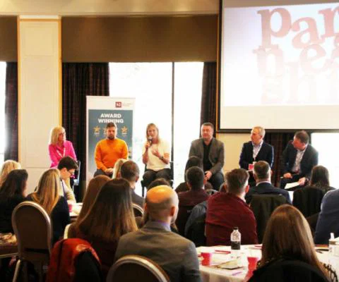 Not Just Travel's managing director Annabel Wathen talking at the event