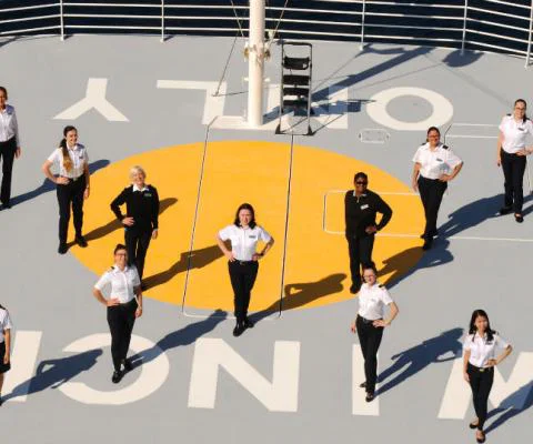Celebrity Cruises' first all-female bridge and officer team
