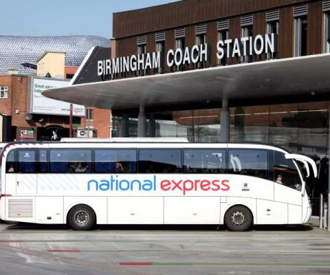National Express coach at Birmingham Coach Station