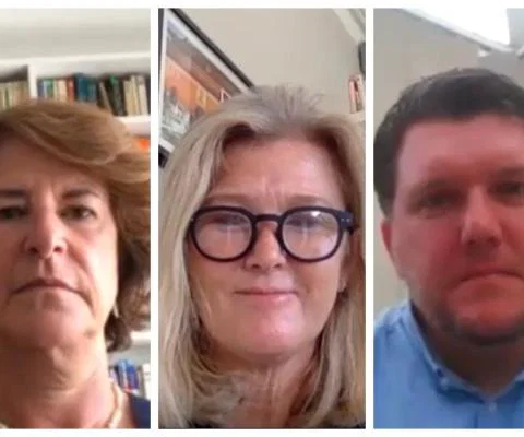 L-R: Edwina Lonsdale, Mundy Cruising; Mary McKenna, Cruise Holidays; Paul Hardwick, Fred Olsen Travel