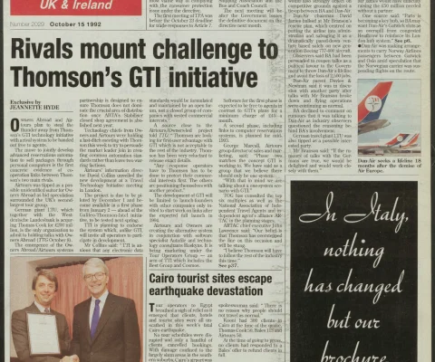 Travel Trade Gazette 15 October 1992