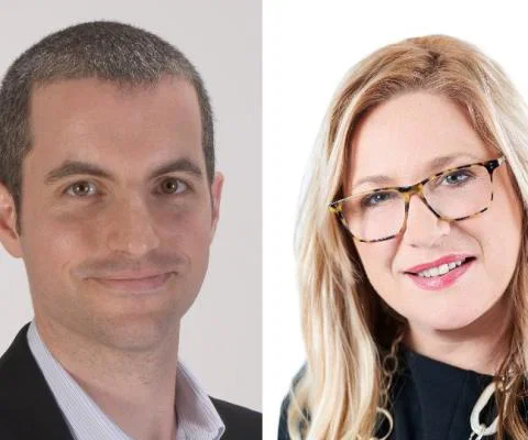 Traveltrust MD Noah Meyerson and Focus Travel Partnership chief Abby Penston