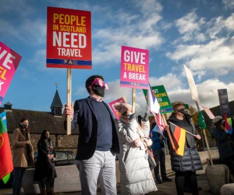 The SPAA marched on Scotland's parliament last month calling for greater support for travel businesses