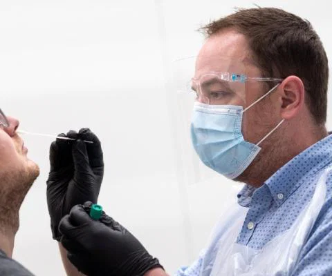 The swab test process is expected to take less than 30 minutes