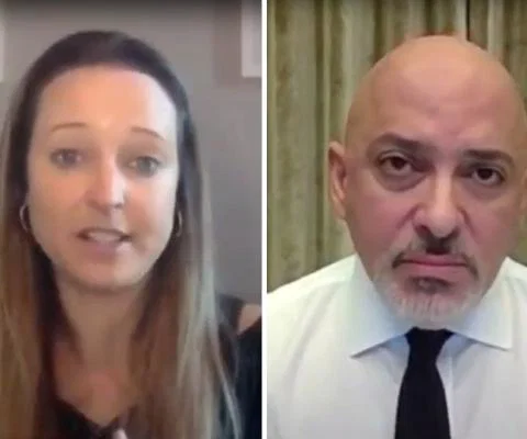 TTG editor Sophie Griffiths put the industry's case forward ahead of Zahawi's ministerial update (Credit: Sky News)