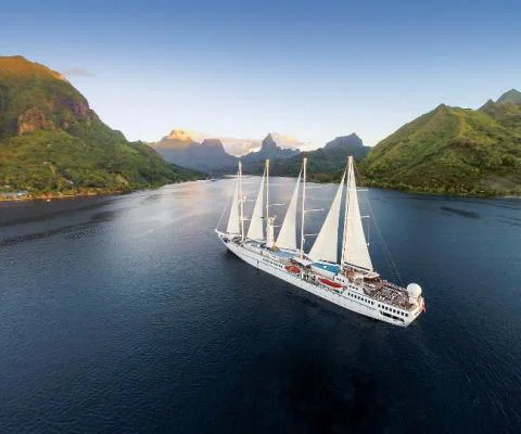 Wind Spirit (Pictured) will resume operations sailing from Tahiti in June