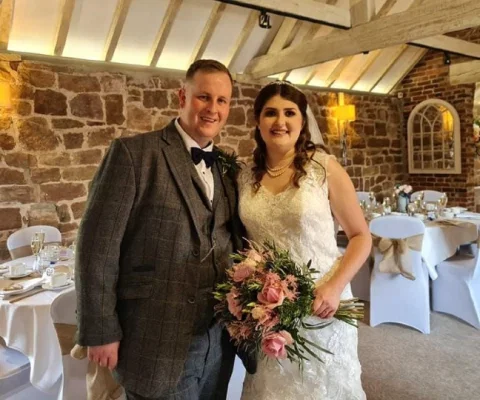 Natasha and Marc tie the knot at an intimate ceremony, just one day before departing on Celebrity Silhouette
