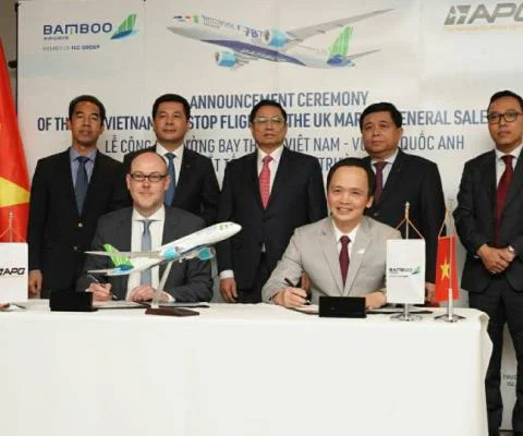 Bamboo Airways signed an agreement with APG UK in Edinburgh at the weekend