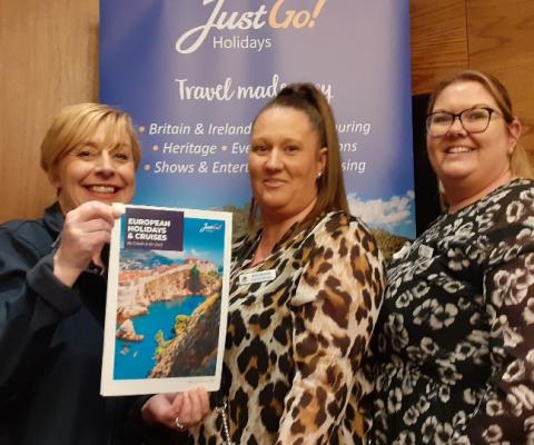 (From left) Claire Dutton, trade sales manager for Just Go! Holidays, Maria Blackett, assistant manager at Mel’s Travel in Country Durham and Melanie Robson, owner of Mel’s Travel