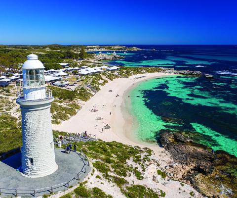 Rottnest and the Discovery glamping site (Tourism Australia) 