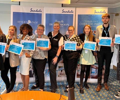 The new recruits took in a Sandals and Beaches Resorts roadshow during their first month's training