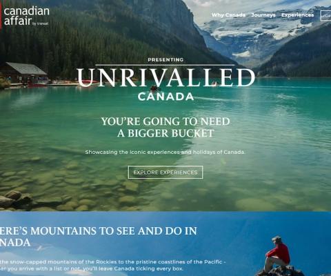 Canadian Affair will launch its Unrivalled Canada microsite next week