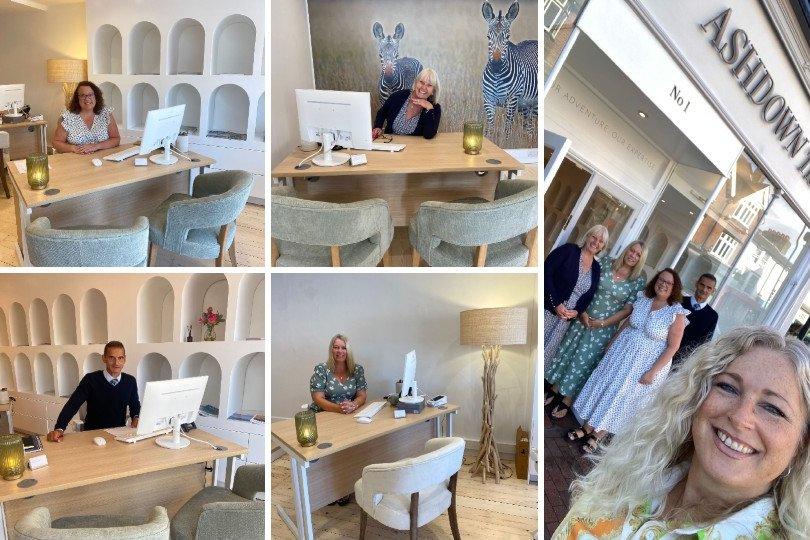 Tricia Lester pictured with Ashdown Travel's new Tunbridge Wells team and store Tricia Lester pictured with Ashdown Travel's new Tunbridge Wells team and store