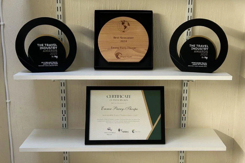 Emma's put her new awards on display in her garden office Emma's put her new awards on display in her garden office
