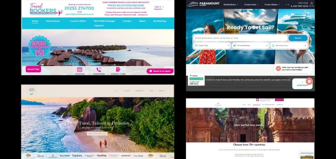 Travel agency website examples