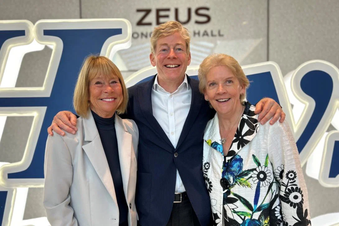 Richard Harpin pictured with Dame Irene Hays and Hays non-executive director Jo Rzymowska Richard Harpin pictured with Dame Irene Hays and Hays non-executive director Jo Rzymowska