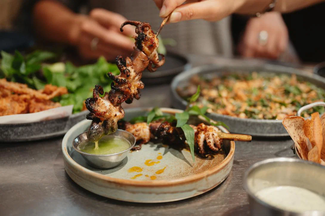 Diners enjoy Vietnamese street food at Lunch Lady. Credit Ian Harland