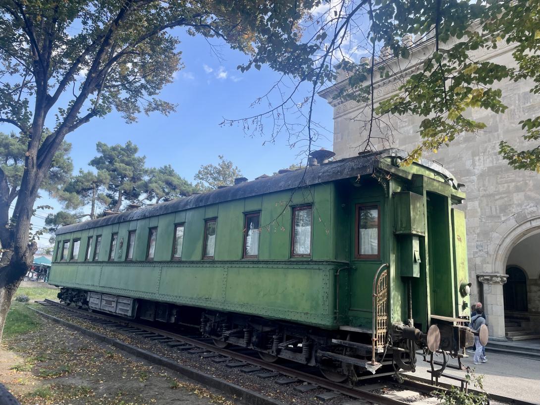 Stalin's armoured train carriage in Gori Stalin's armoured train carriage in Gori