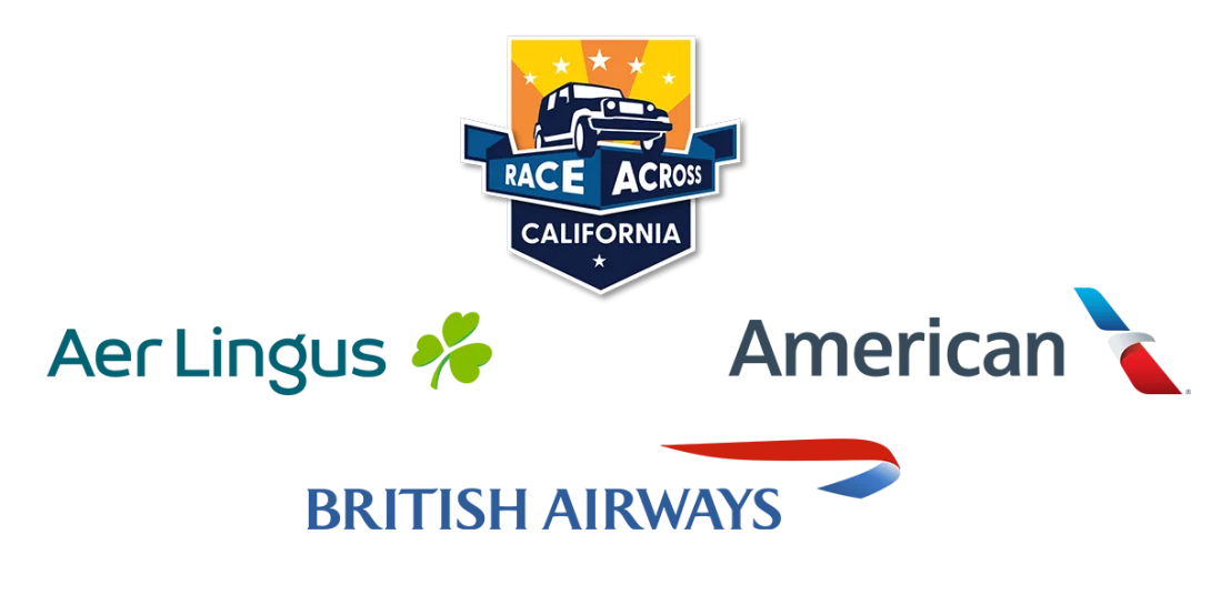 Race Across California and airline logos