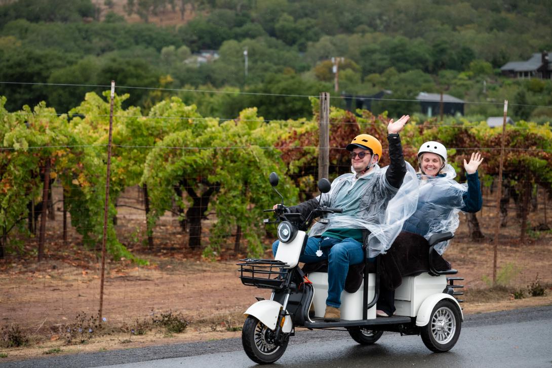 Agents whizzed around Sonoma County's vineyards on electric trikes Agents whizzed around Sonoma County's vineyards on electric trikes