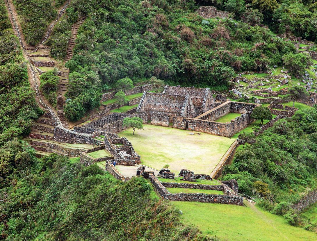 The ancient site of Choquequirao in Peru The ancient site of Choquequirao in Peru