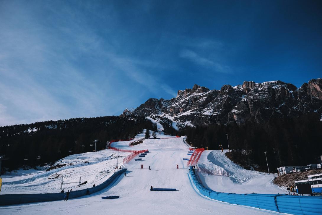 Olympia delle Tofane in Cortina d'Ampezzo The Olympia delle Tofane ski run in Cortina d'Ampezzo in Italy