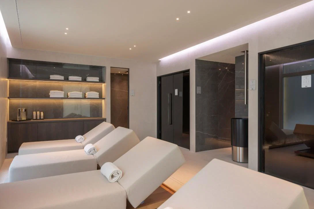 Spa with loungers
