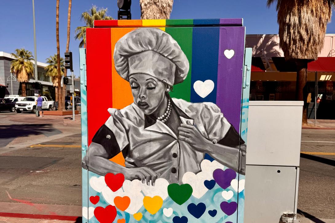 Queer street art in downtown Palm Springs Queer street art in downtown Palm Springs