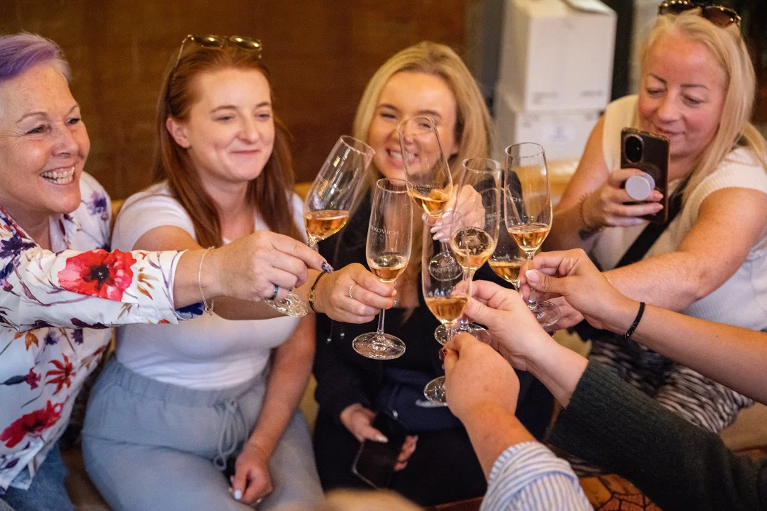 The group discovered wine tasting in Yolo. Photo: Jungho Kim