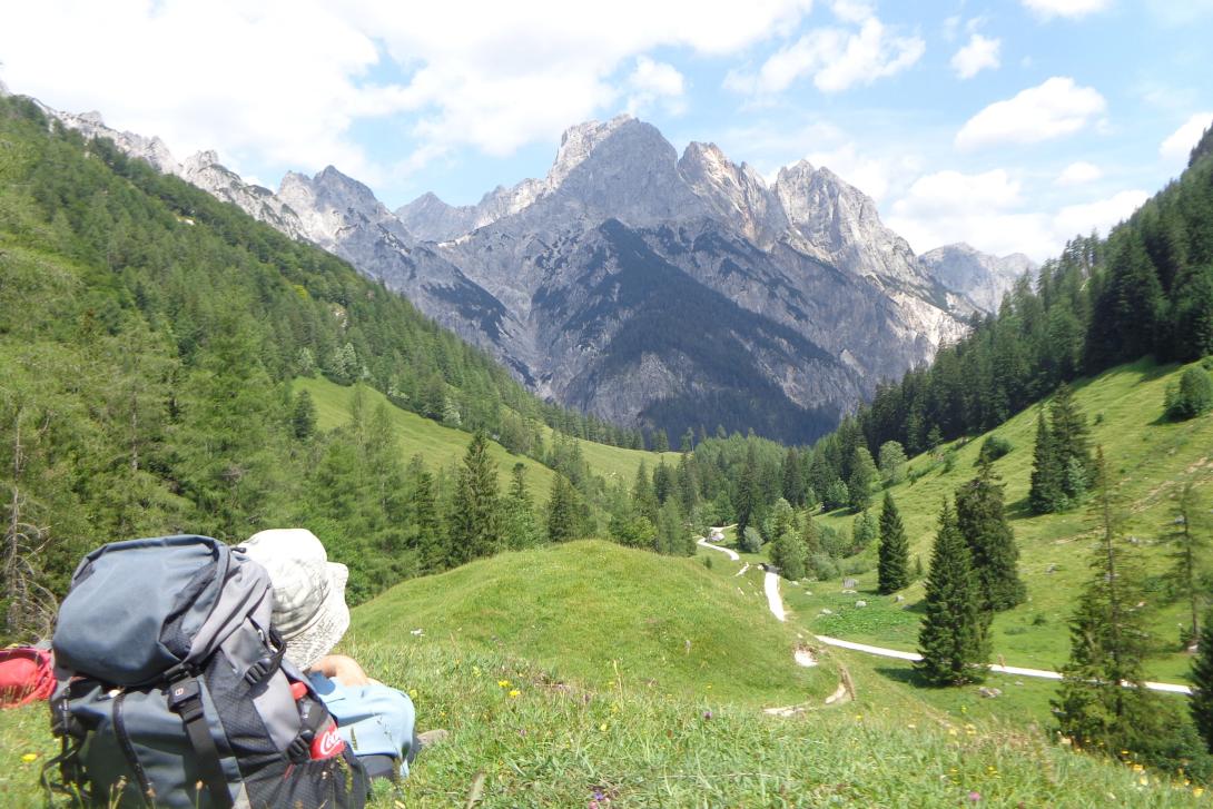 Hiker in Austria Hiker in Austria