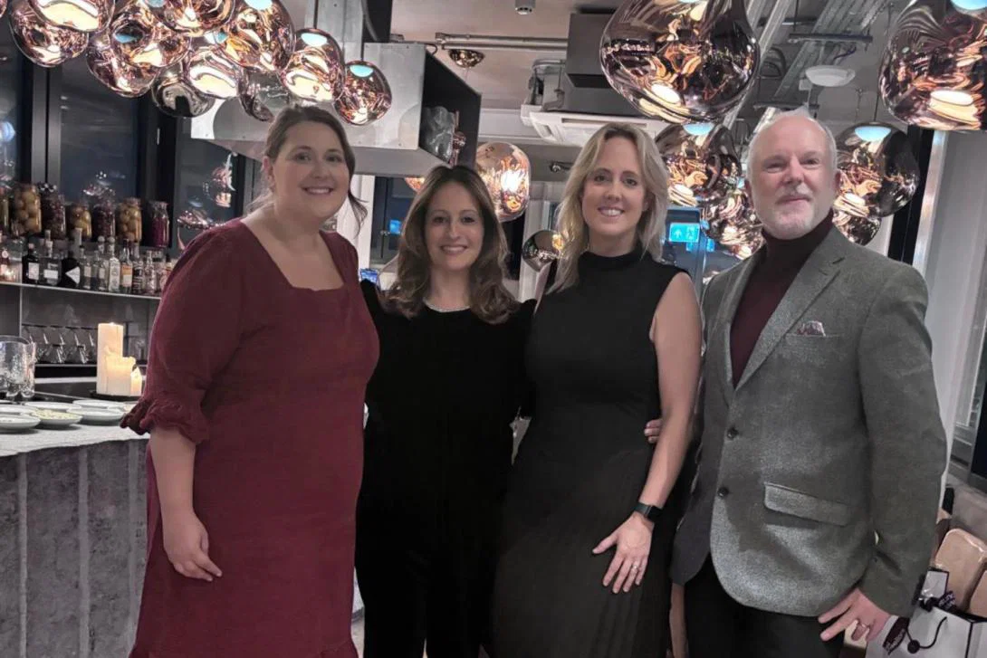 Sara Greene with her luxury trade partners