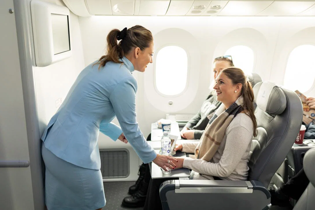 Passengers onboard a Norse aircraft