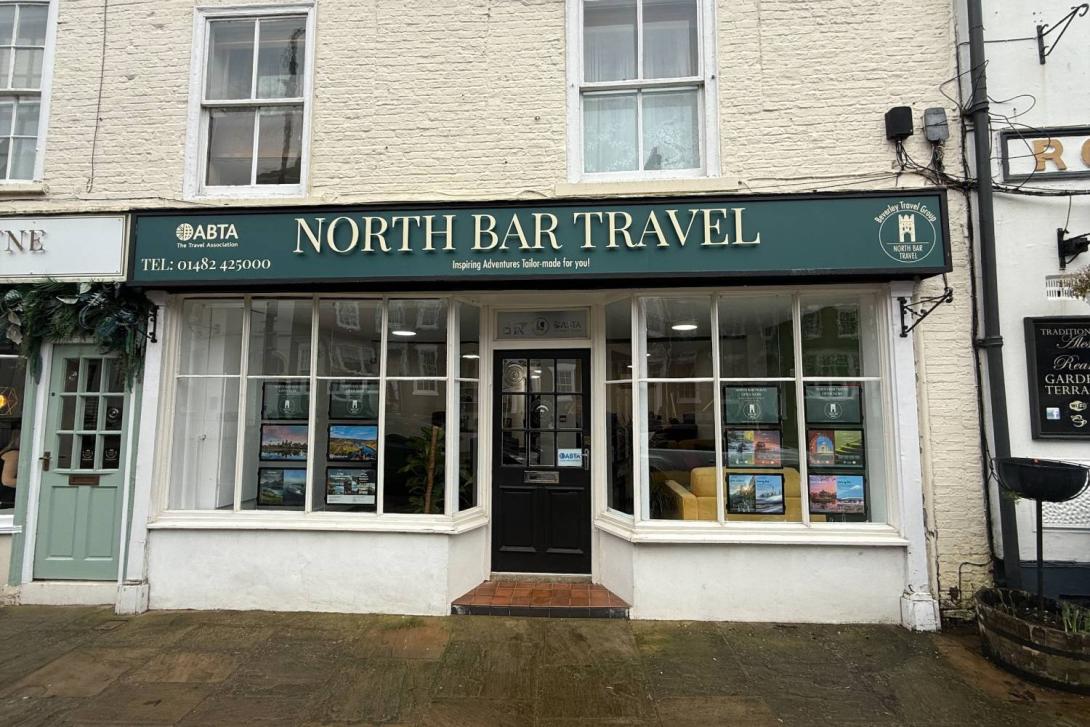 Shopfront of North Bar Travel in Beverley Shopfront of North Bar Travel in Beverley
