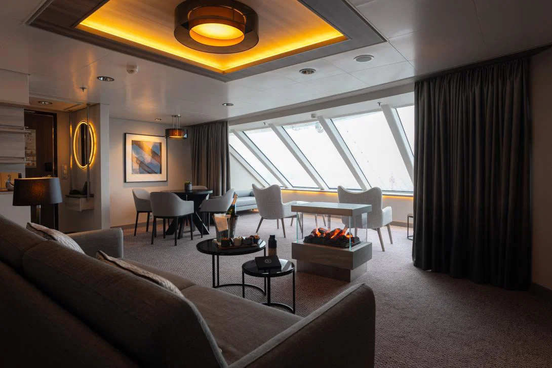 (credit: HX Expeditions / Tuan Lam) Spacious suite onboard a ship with large windows