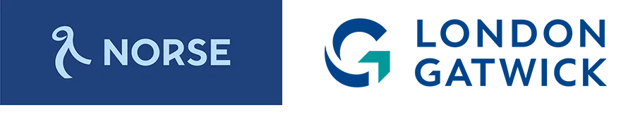Norse and London Gatwick logos
