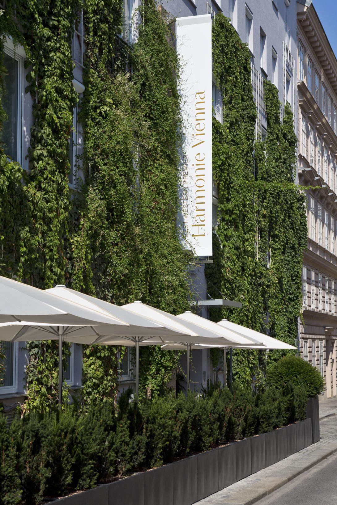 The exterior of the hotel