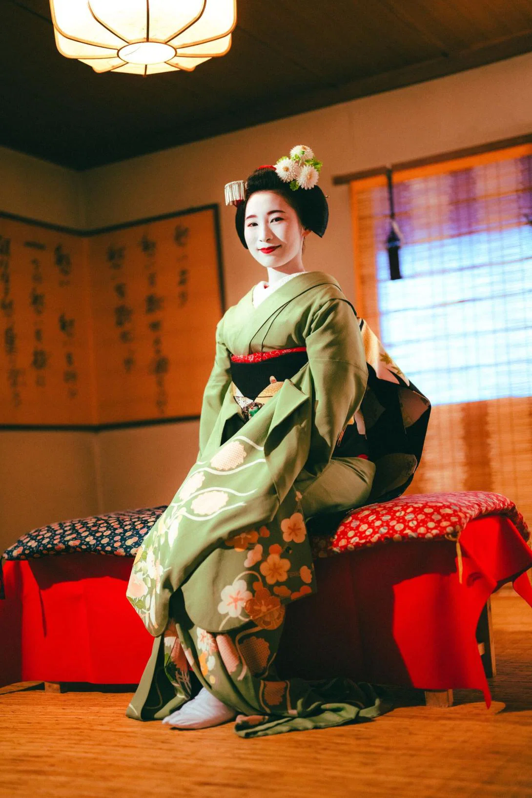 Clients will enjoy a private dinner with a geisha in Kyoto
