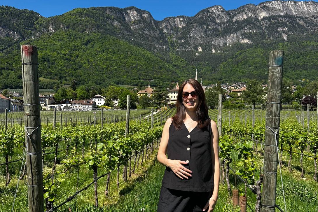 Abra in vineyard