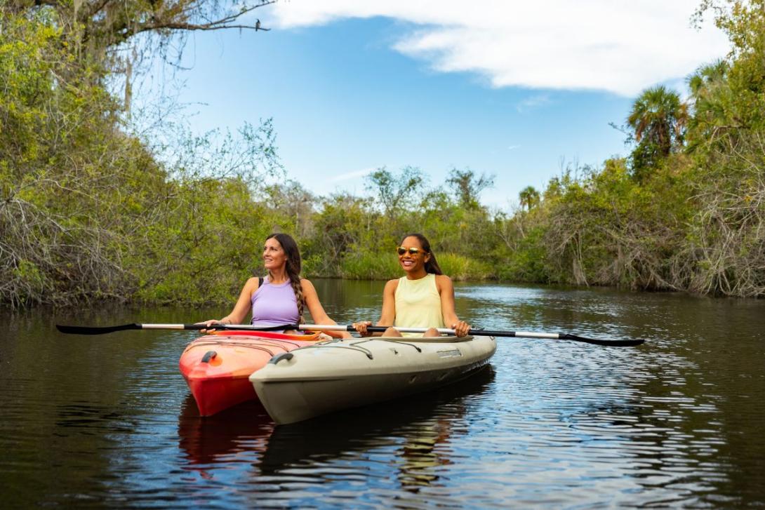 (credit: Visit Florida / Folklore Film) People kayaking in Big Cypress National Preserve