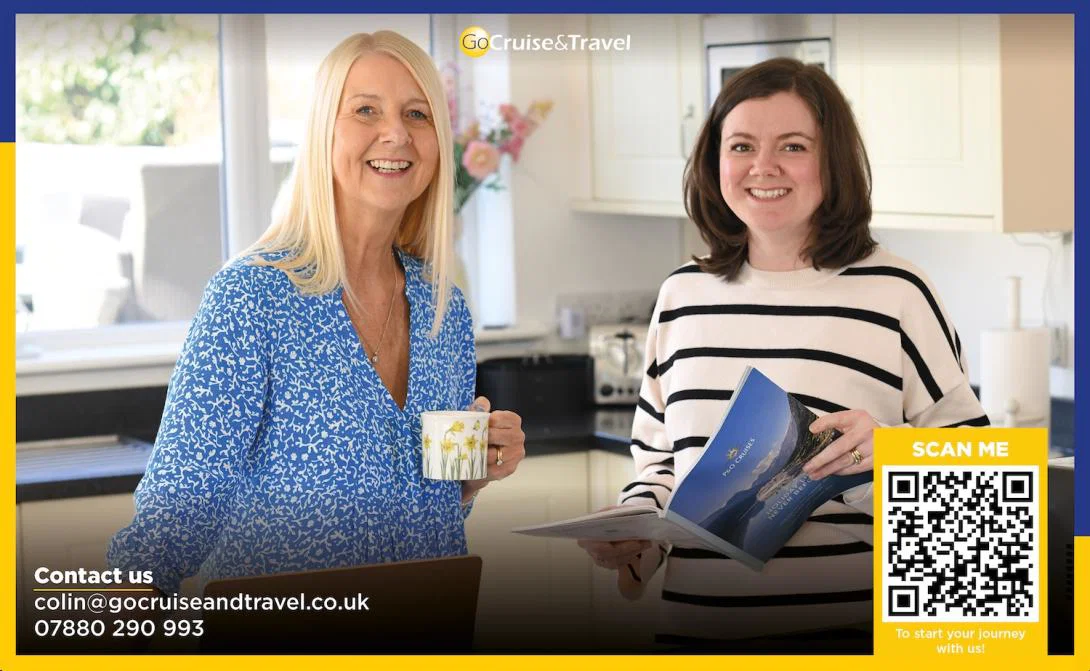 Two of GoCruise & Travel's home-based agents
