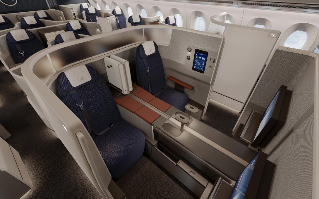 The Lufthansa Allegris Business Class cabin