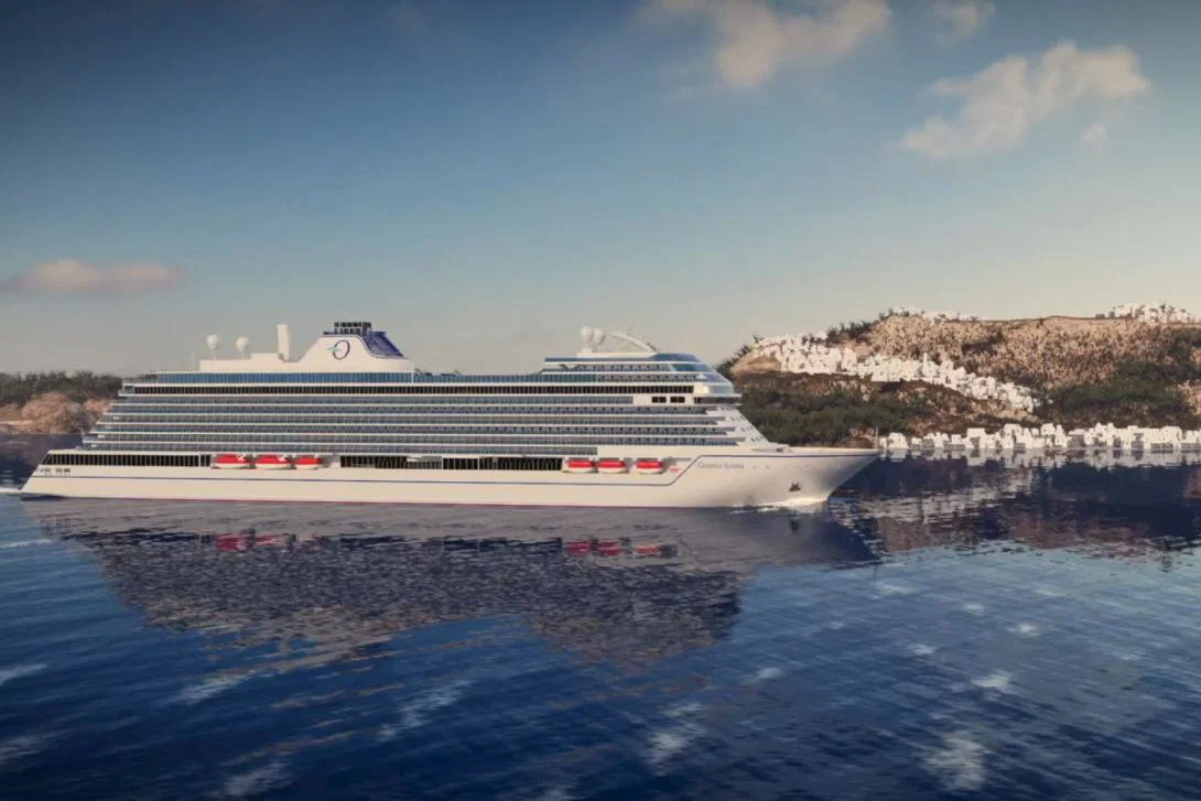 Cruise ship sailing on water