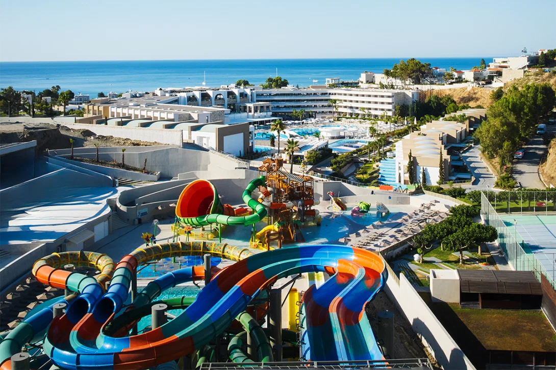 Princess Andriana Resort & Spa is home to a fun water park