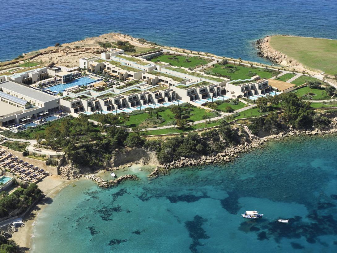An aerial view of AMOH Rhodes