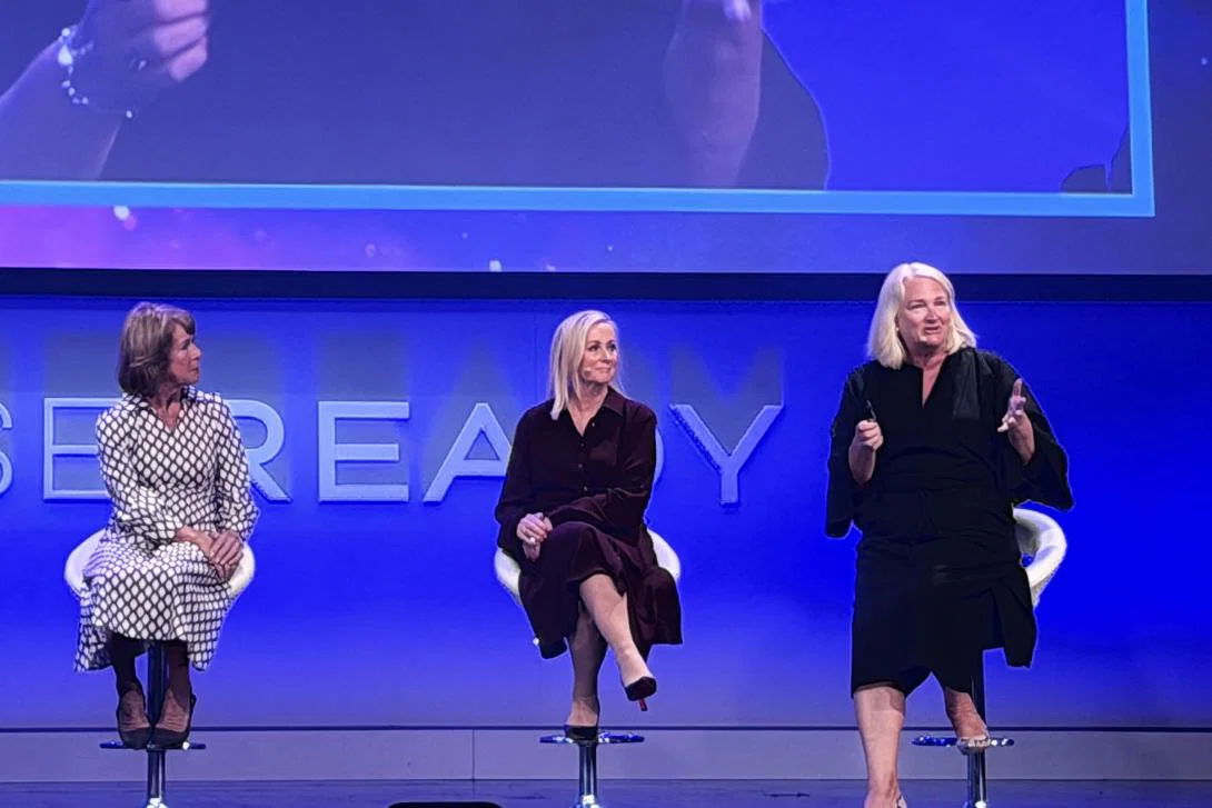 Dame Irene Hays, Nicki Tempest-Mitchell and Lisa McAuley pictured at the 2026 Clia Conference