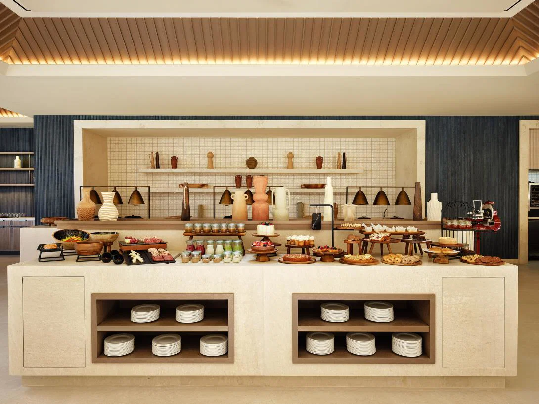 The breakfast buffet at Lithos